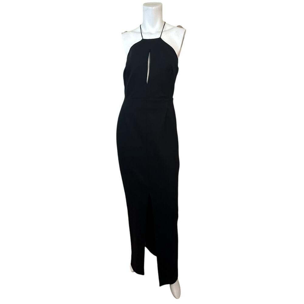 N/Nicholas Black Ponte Diamond Cut Out Long Gown sz 6 EUC